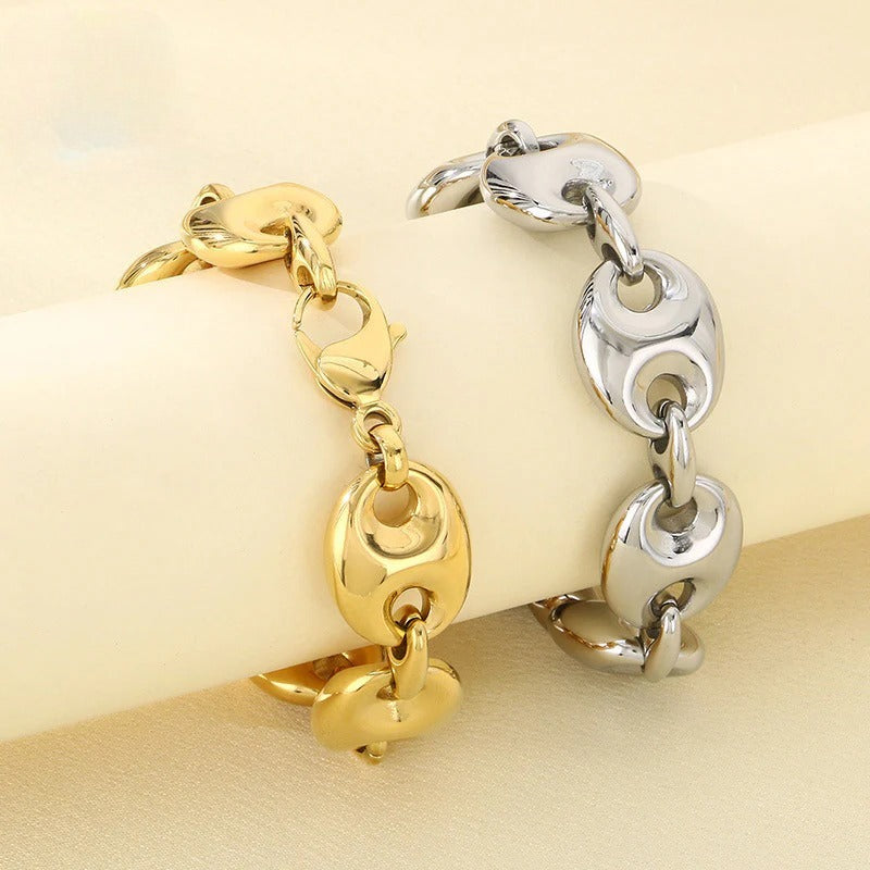 Gold & Silver Chunky Link Bracelet