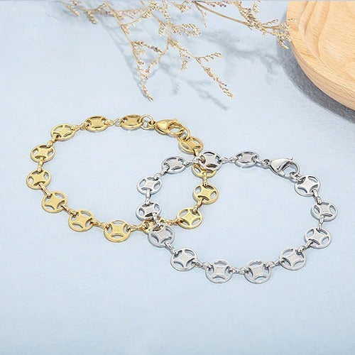 Cutout Link Chain Bracelet