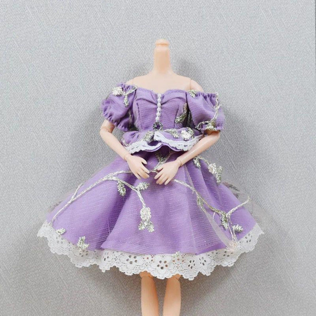 Princess Doll Dress for 12 Inch Dolls, Vintage Embroidered Doll Outfit, Cute Doll Clothes for 30cm Dolls, Doll Clothing