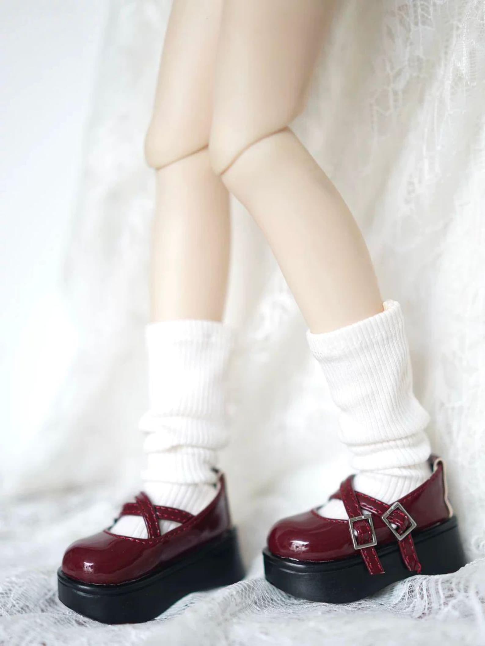 BJD Doll Mary Jane Shoes for 1/4 1/6 BJD MDD Doll, Platform Lolita Doll Shoes, Cute Doll Accessories, Doll Outfit Shoes