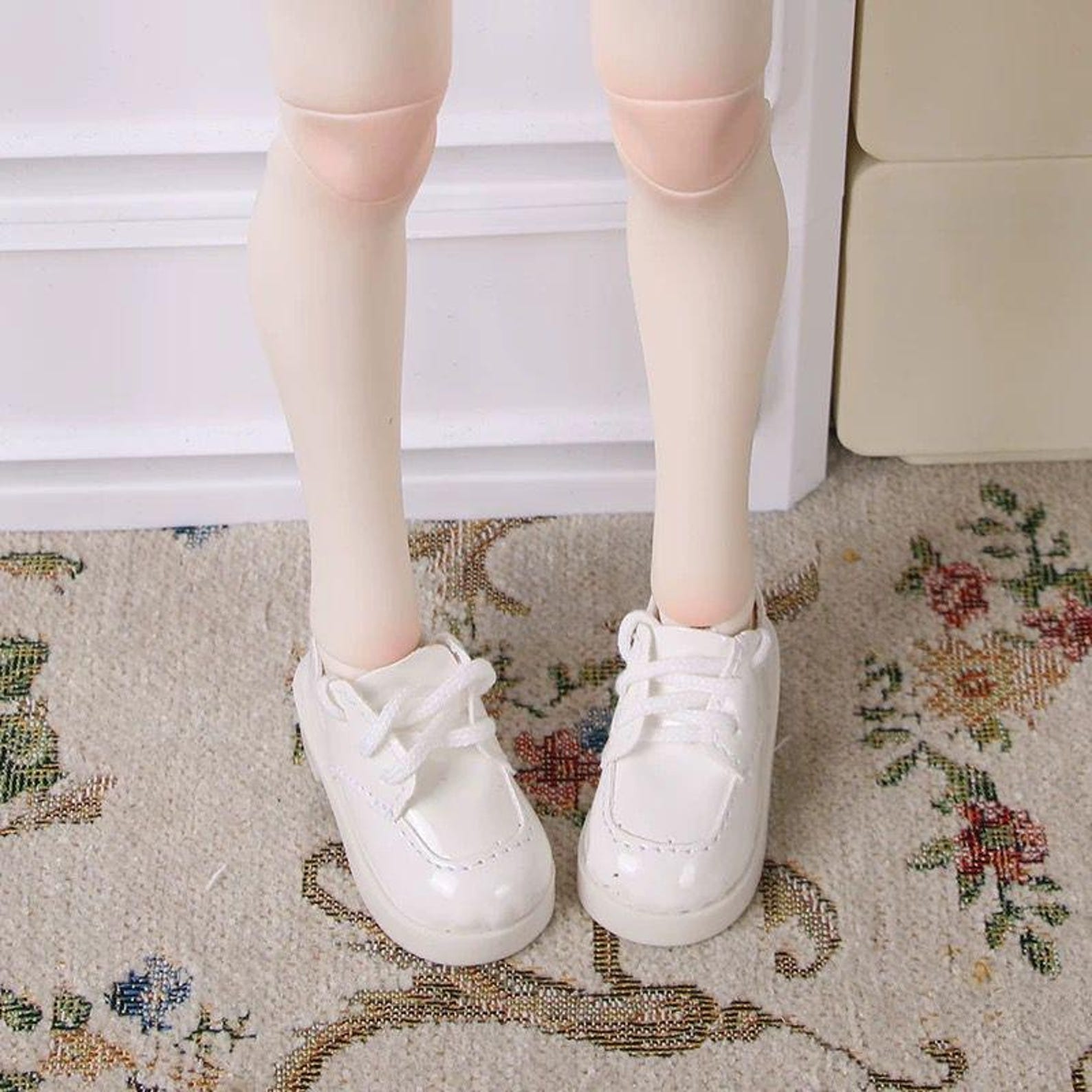 Black Platform BJD Doll Shoes for 24 Inch Dolls, Oxford Style Doll Shoes for 1/3 1/4 1/6 BJD SD Mdd Dolls