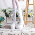 BJD Doll Boots, 1/3 & 1/4 SD Size, Black and White Long Casual Shoes, Handmade Doll Footwear, Outfit Accessory