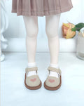 BJD Doll Mary Jane Shoes with Heart Detail – 1/4 & 1/6 Doll Shoes, Cute Handmade Style, Brown Pink Gray, MSD YOSD Doll Accessories
