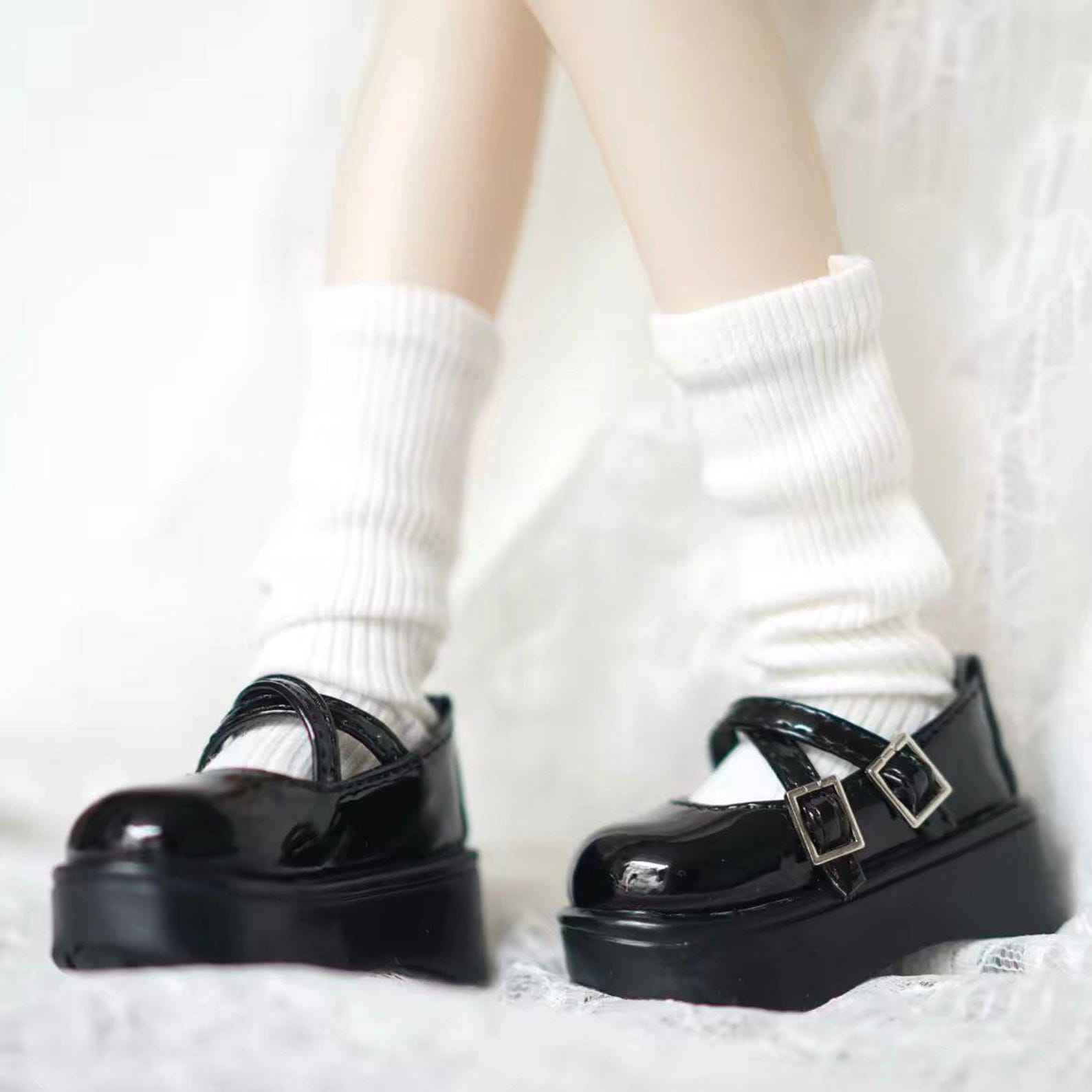 BJD Doll Mary Jane Shoes for 1/4 1/6 BJD MDD Doll, Platform Lolita Doll Shoes, Cute Doll Accessories, Doll Outfit Shoes