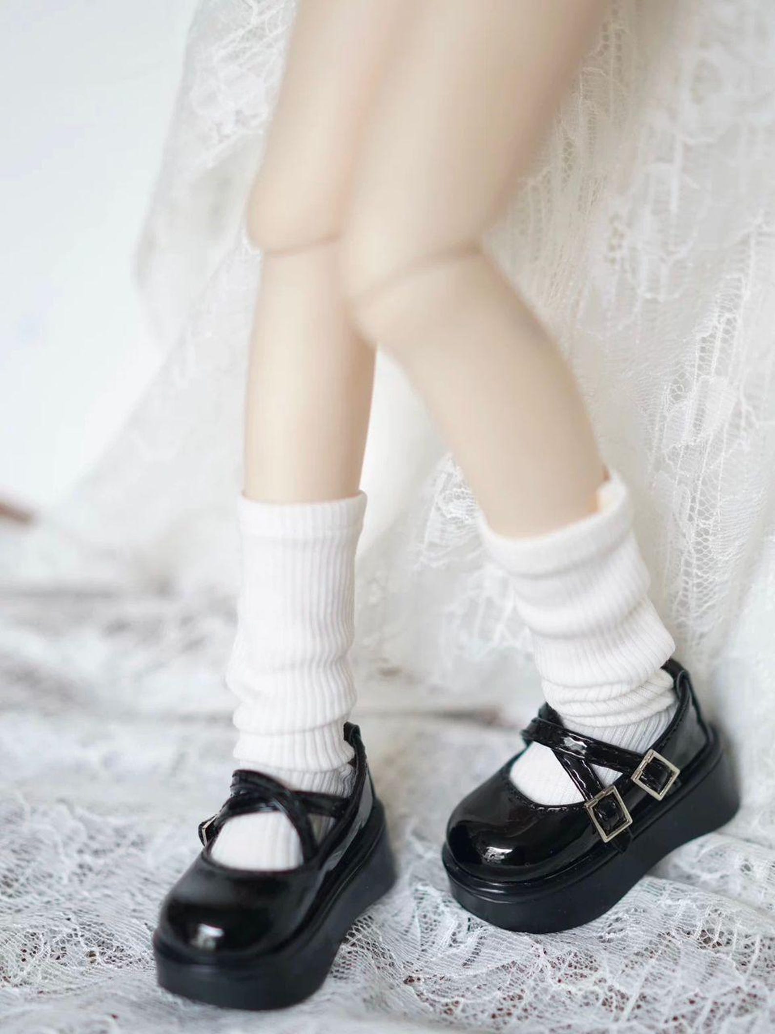 BJD Doll Mary Jane Shoes for 1/4 1/6 BJD MDD Doll, Platform Lolita Doll Shoes, Cute Doll Accessories, Doll Outfit Shoes