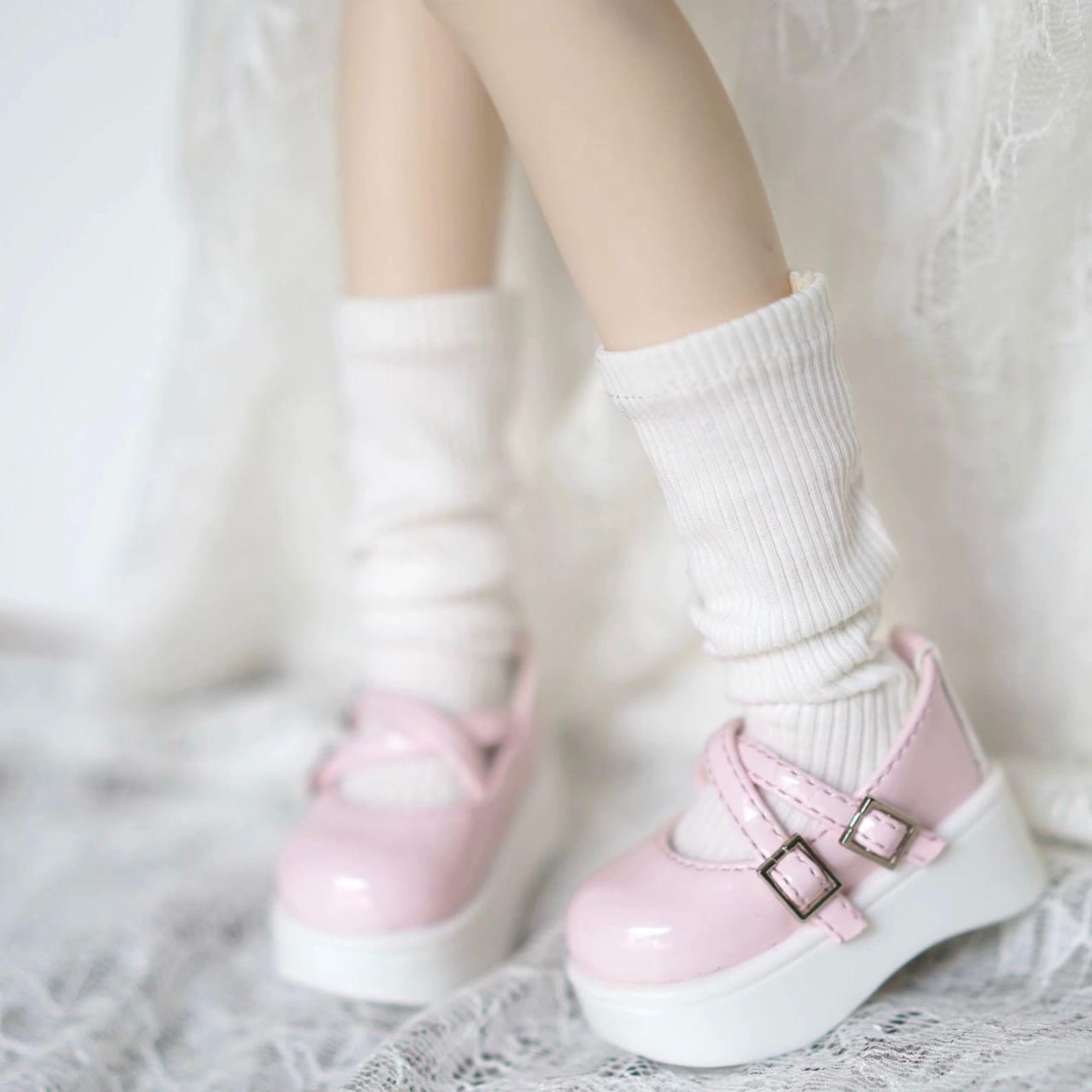 BJD Doll Mary Jane Shoes for 1/4 1/6 BJD MDD Doll, Platform Lolita Doll Shoes, Cute Doll Accessories, Doll Outfit Shoes