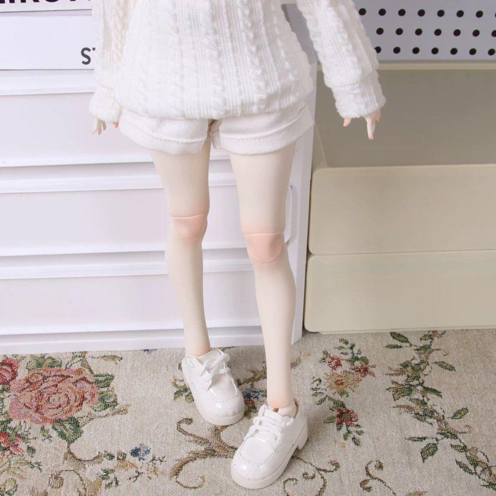 Black Platform BJD Doll Shoes for 24 Inch Dolls, Oxford Style Doll Shoes for 1/3 1/4 1/6 BJD SD Mdd Dolls