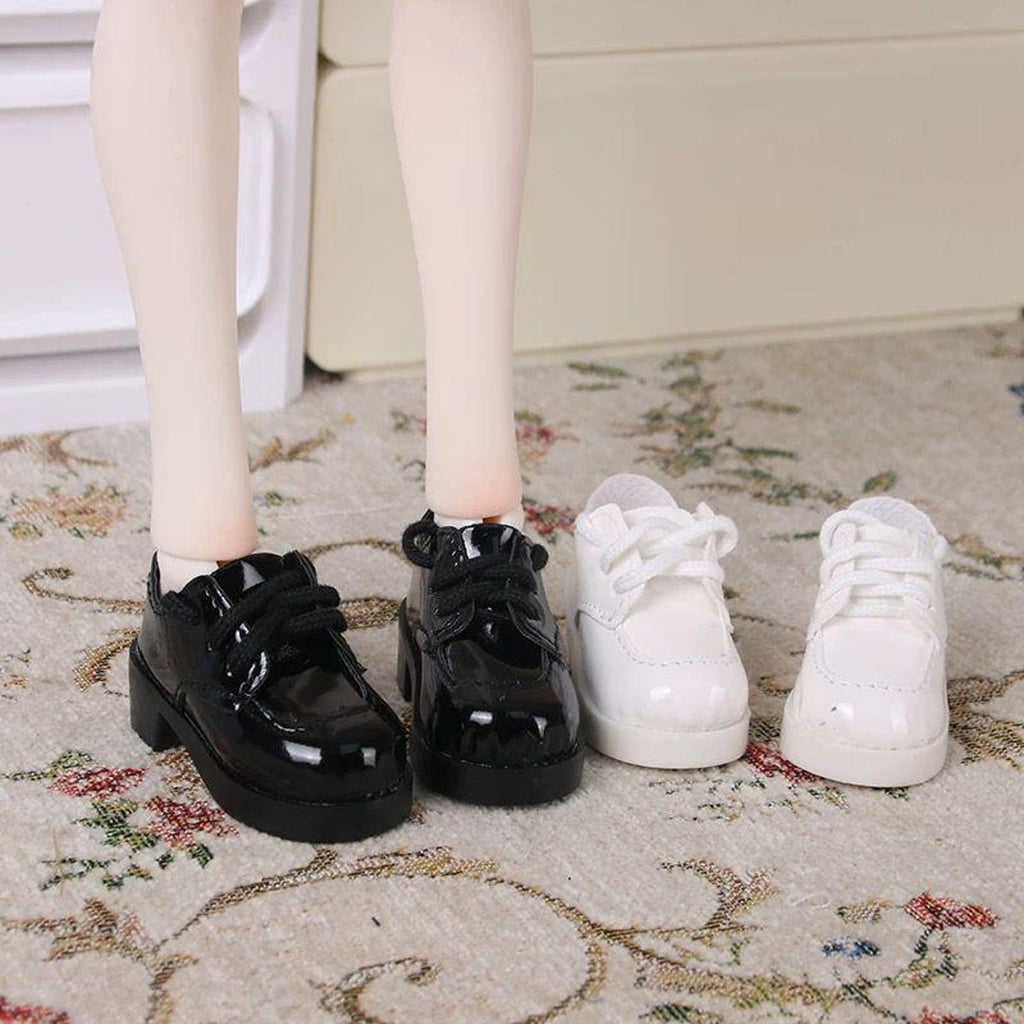 Black Platform BJD Doll Shoes for 24 Inch Dolls, Oxford Style Doll Shoes for 1/3 1/4 1/6 BJD SD Mdd Dolls