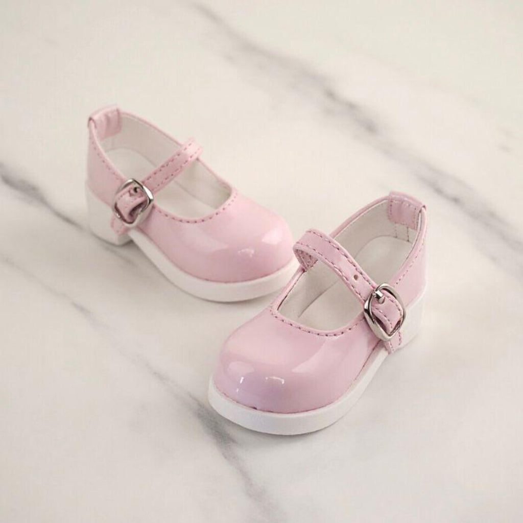 BJD Doll Mary Jane Shoes 1/6 1/4 1/3 – Glossy Patent Doll Shoes, Minimalist Kawaii Style, YOSD MSD Sd Doll Accessories