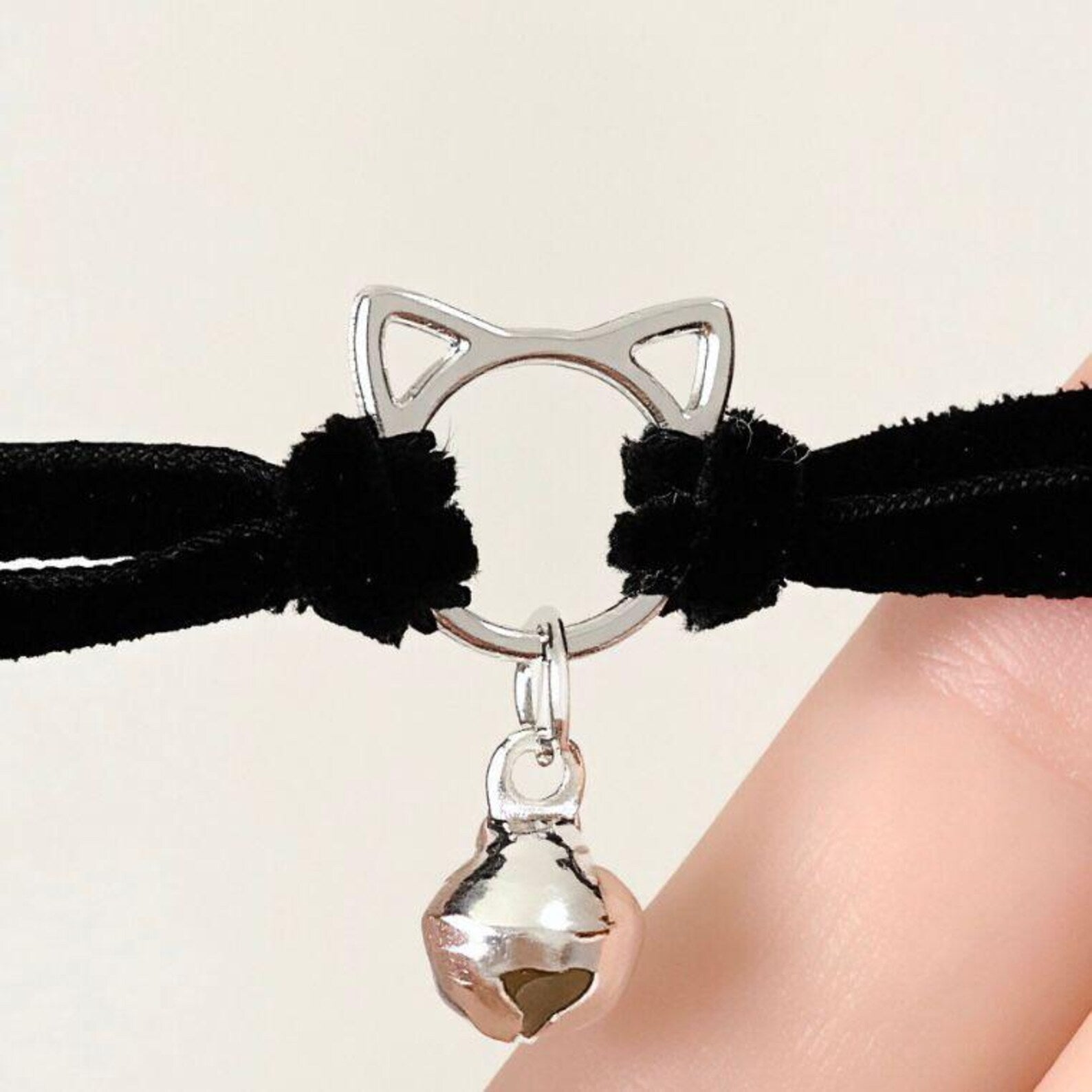 BJD Doll Choker Necklace – Cat Bell Velvet Collar, 1/6 1/4 1/3 Doll Accessories, Kawaii Gothic Lolita Doll Jewelry