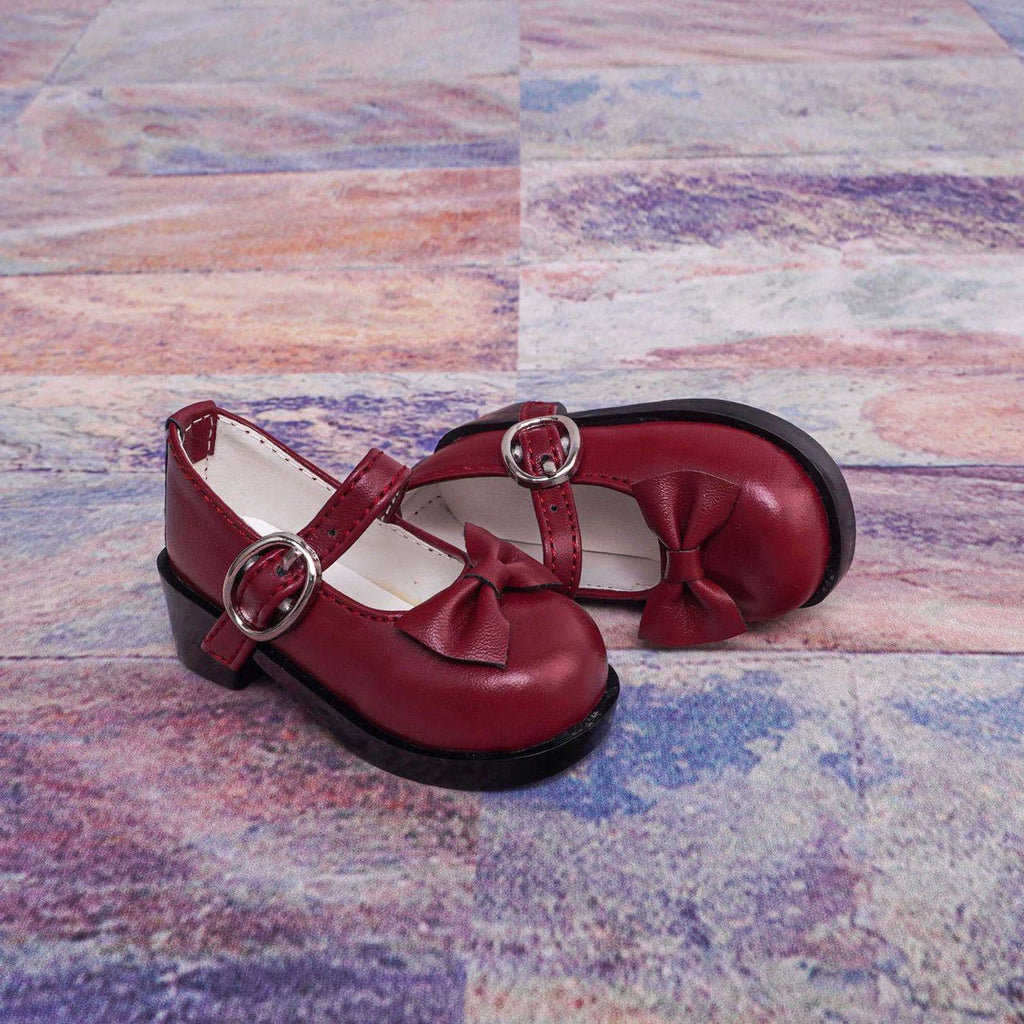 BJD Mary Jane Doll Shoes with Bow for 1/6 1/4 MSD 1/3 SD Dolls – Cute Matte School Style Doll Shoes, Kawaii Doll Accessories