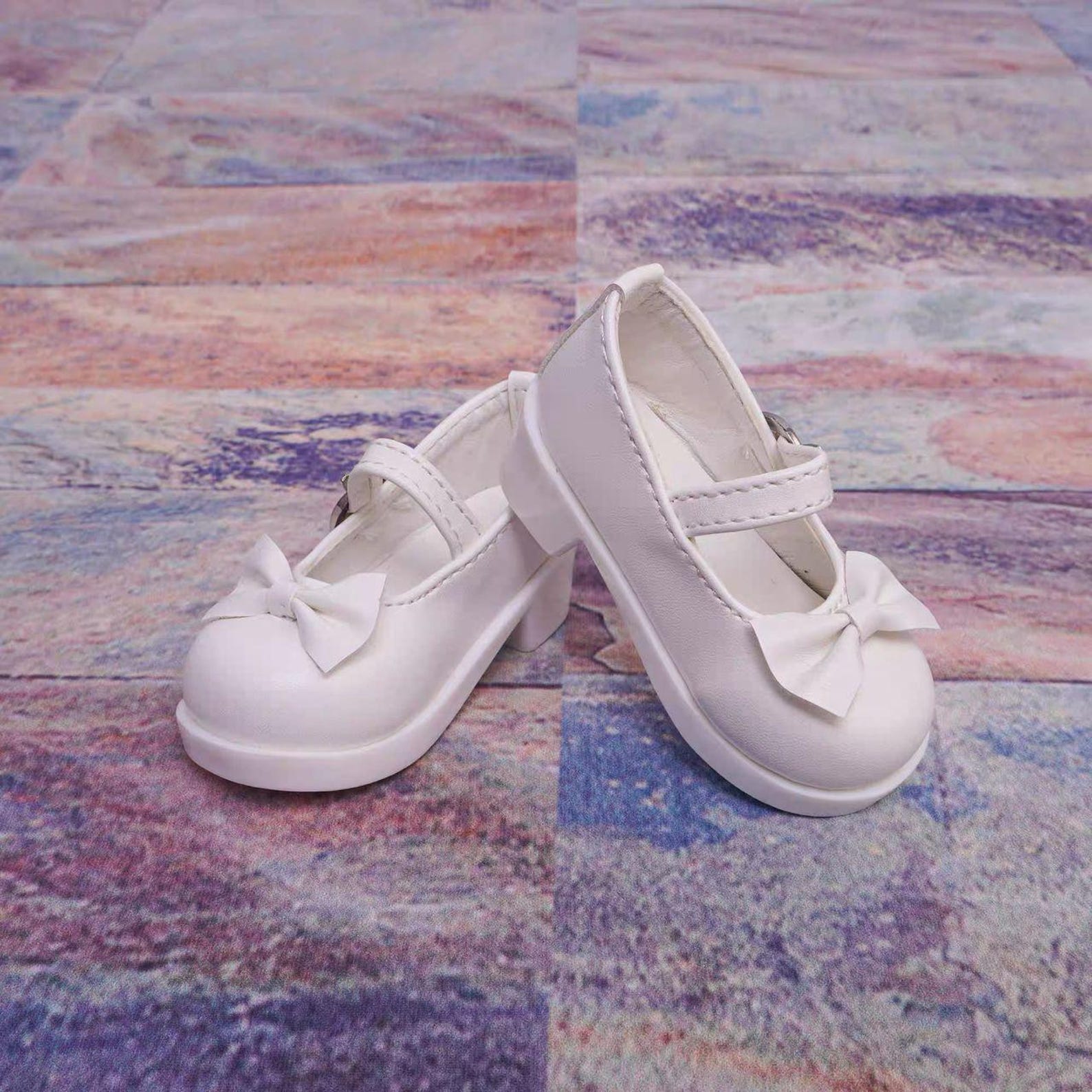 BJD Mary Jane Doll Shoes with Bow for 1/6 1/4 MSD 1/3 SD Dolls – Cute Matte School Style Doll Shoes, Kawaii Doll Accessories