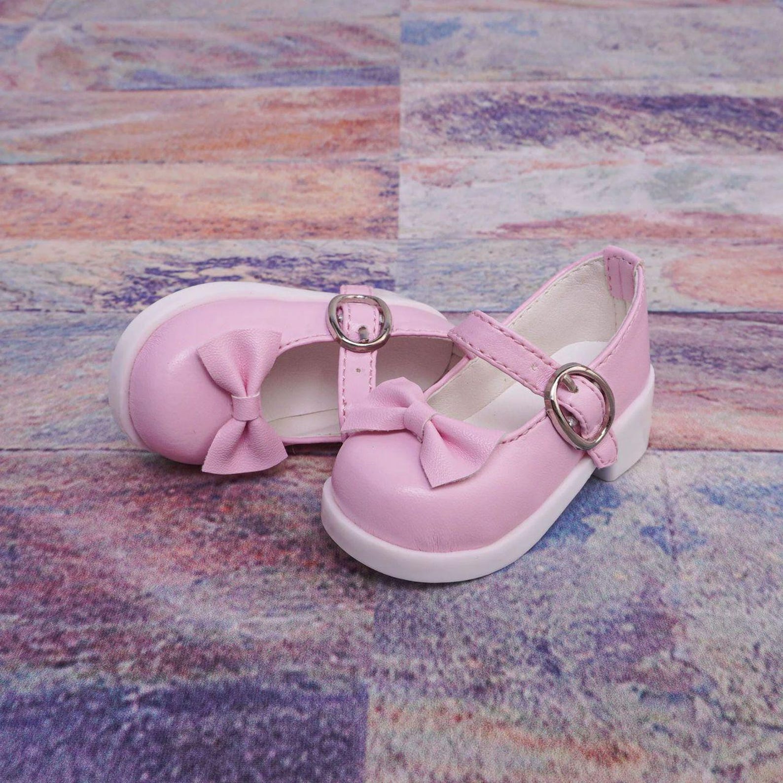 BJD Mary Jane Doll Shoes with Bow for 1/6 1/4 MSD 1/3 SD Dolls – Cute Matte School Style Doll Shoes, Kawaii Doll Accessories
