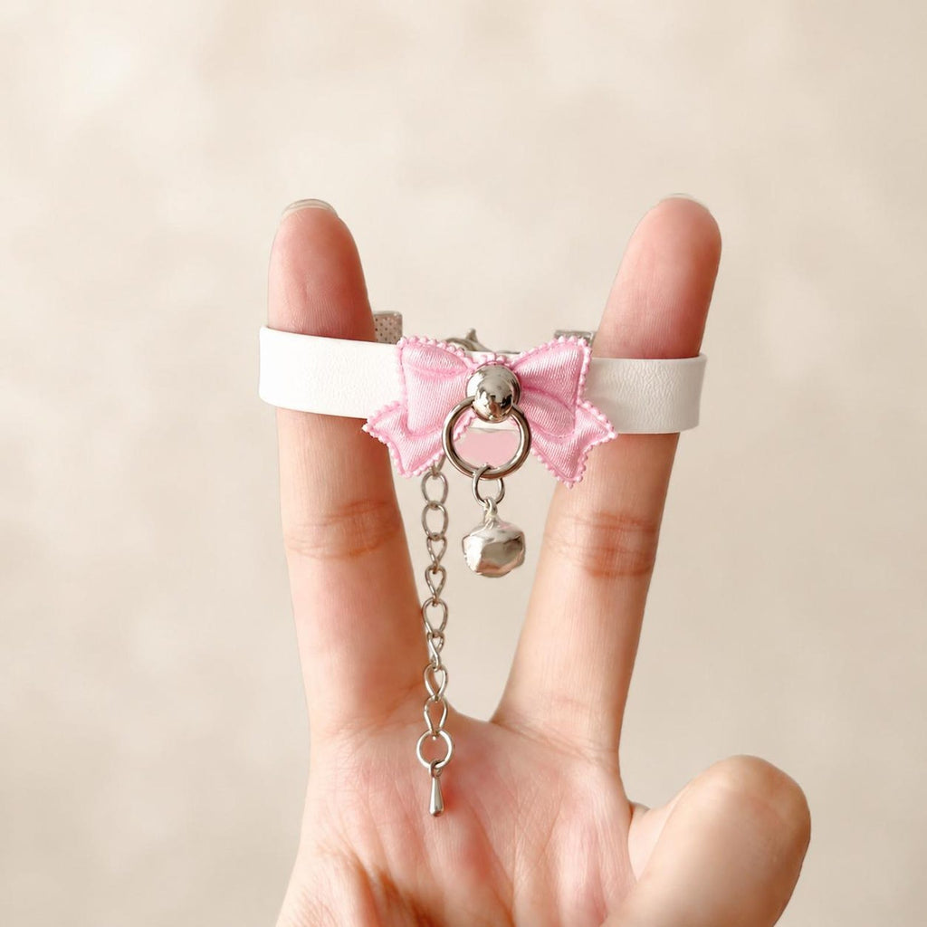 BJD Doll Bow Choker with Bell Charm for 1/3 1/4 1/6 Art Dolls