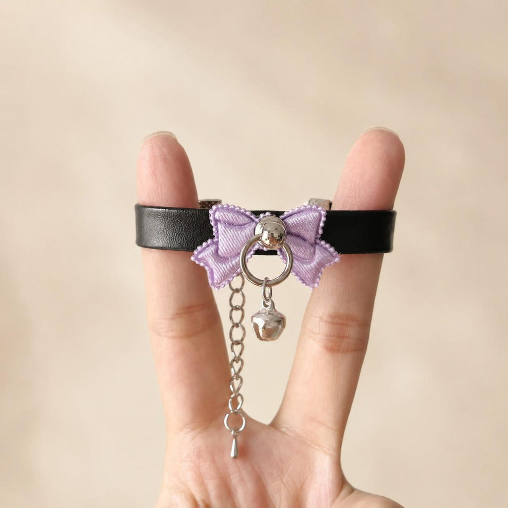 BJD Doll Bow Choker with Bell Charm for 1/3 1/4 1/6 Art Dolls