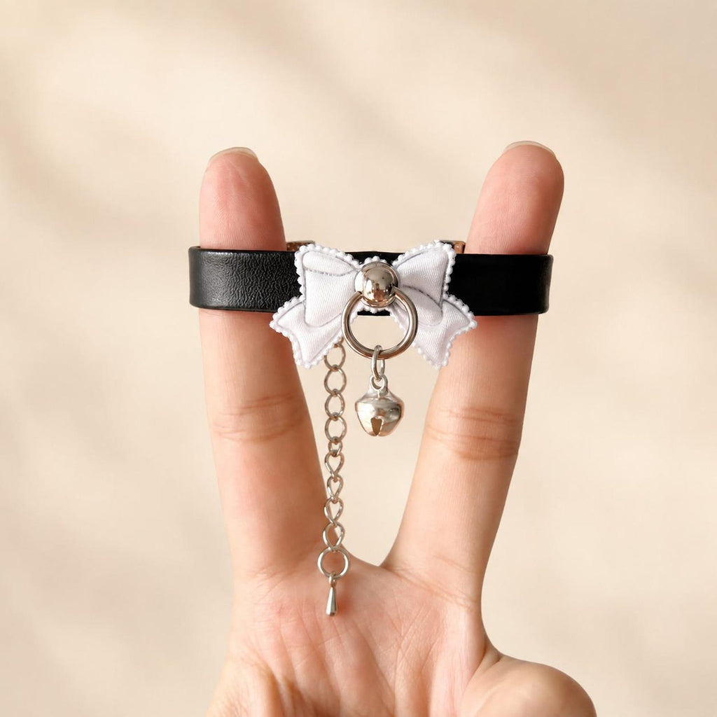 BJD Doll Bow Choker with Bell Charm for 1/3 1/4 1/6 Art Dolls