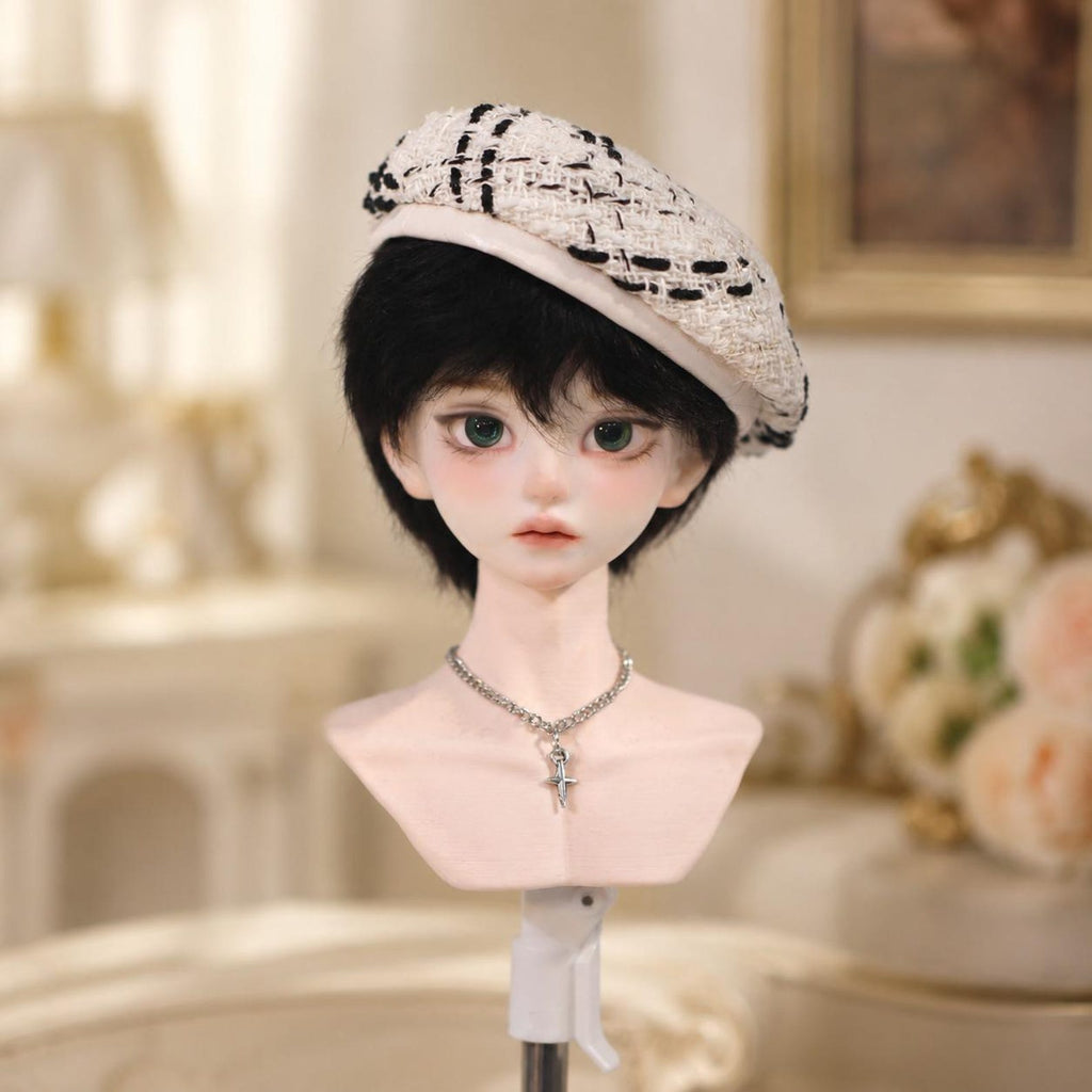 1/4 BJD Doll Beret Hat, Mini Doll Cap Accessory for Art Dolls and Collector Doll Styling