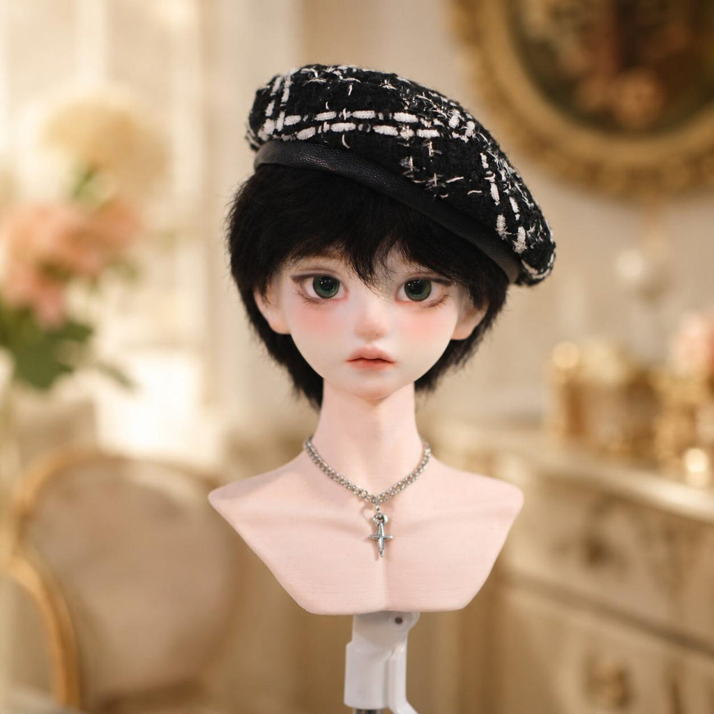 1/4 BJD Doll Beret Hat, Mini Doll Cap Accessory for Art Dolls and Collector Doll Styling