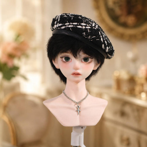 1/4 BJD Doll Beret Hat, Mini Doll Cap Accessory for Art Dolls and Collector Doll Styling
