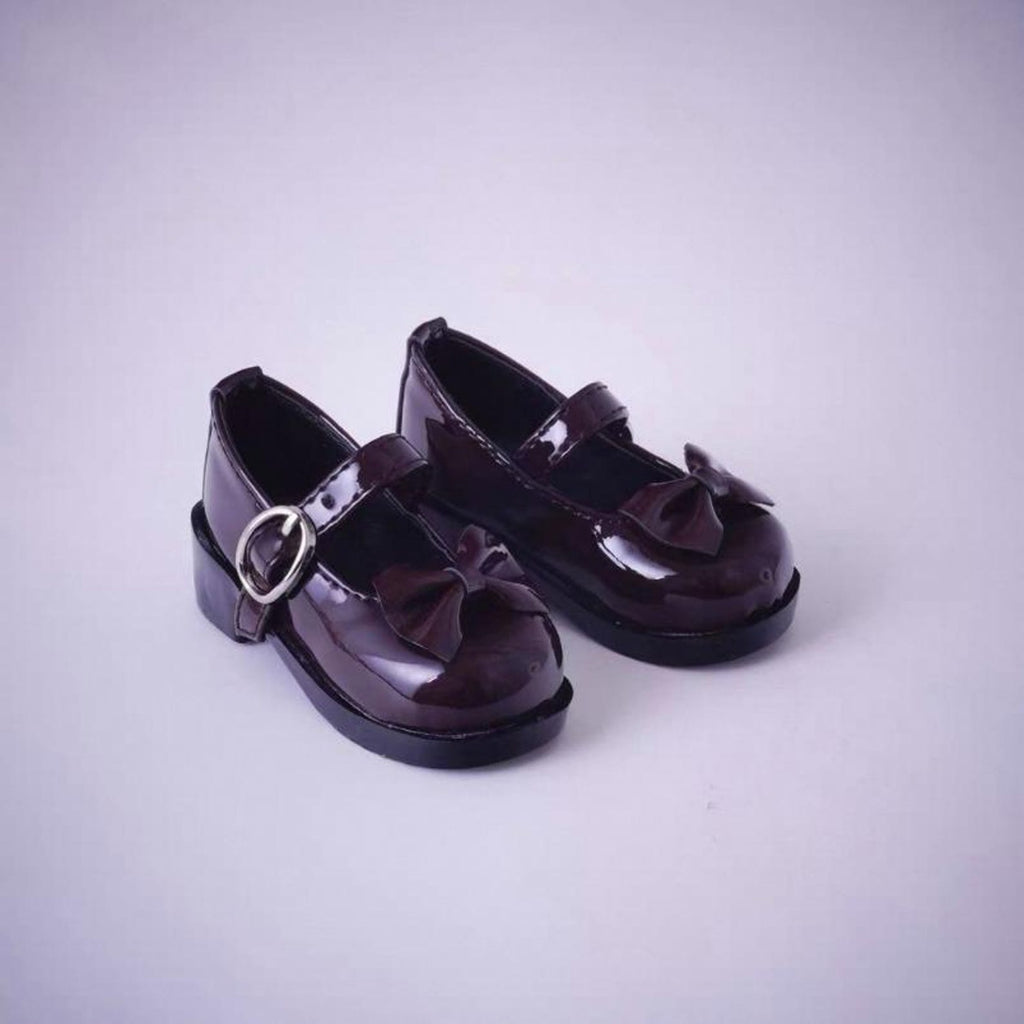 BJD Doll Mary Jane Shoes with Bow, Doll Dress Shoes for 1/6 1/4 1/3 BJD Dolls, Cute Miniature Doll Accessories