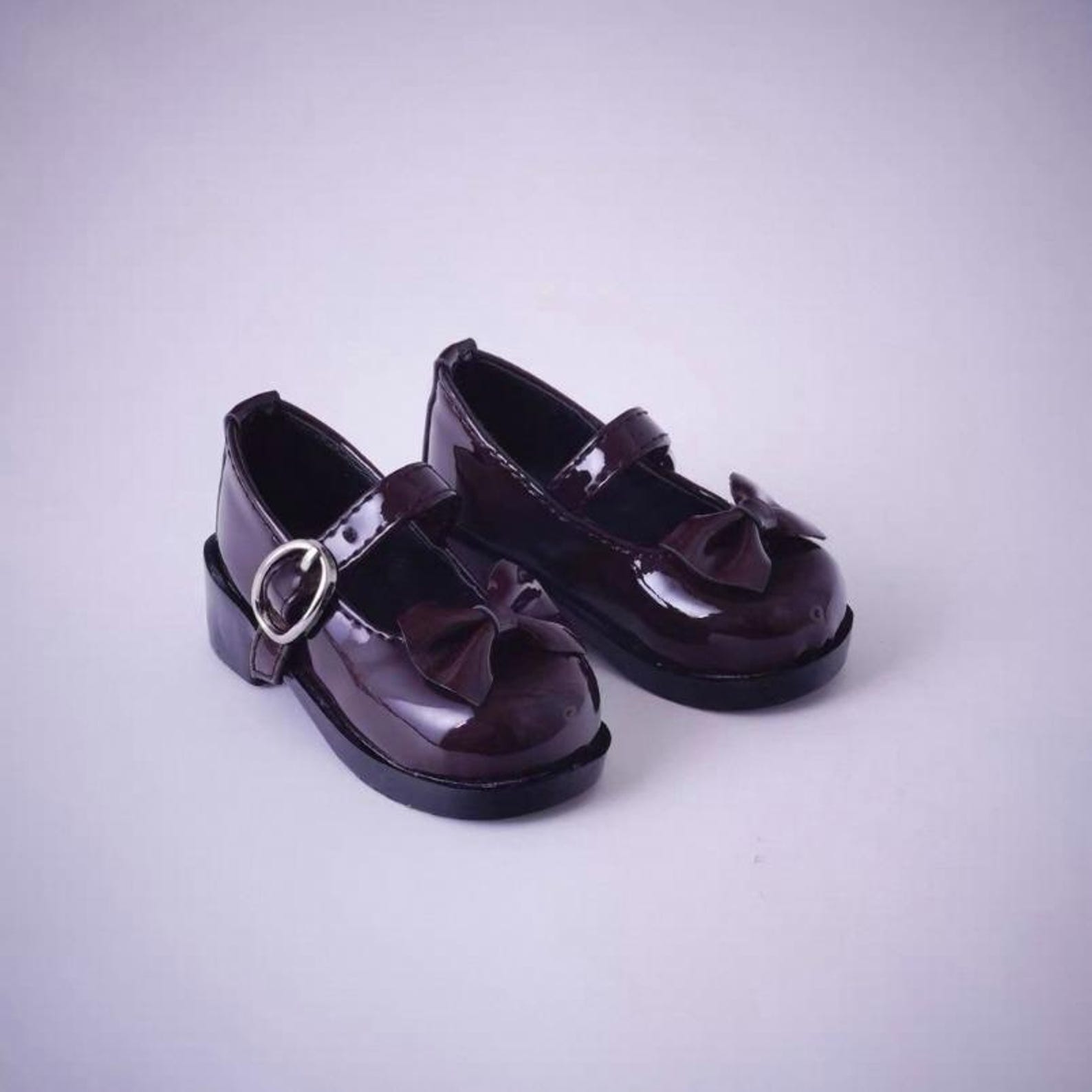 BJD Doll Mary Jane Shoes with Bow, Doll Dress Shoes for 1/6 1/4 1/3 BJD Dolls, Cute Miniature Doll Accessories