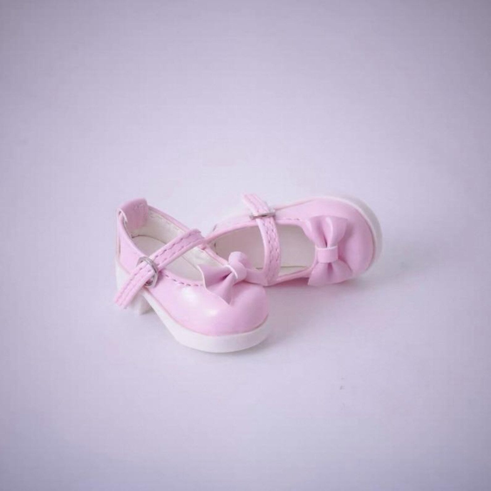 BJD Doll Mary Jane Shoes with Bow, Doll Dress Shoes for 1/6 1/4 1/3 BJD Dolls, Cute Miniature Doll Accessories