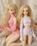 Ribbed Doll Outfit Set, Top Shorts & Arm Warmers